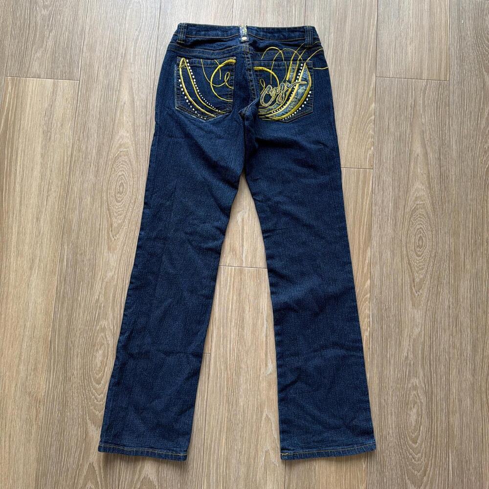 Coogi blue jeans with yellow Size 9/10